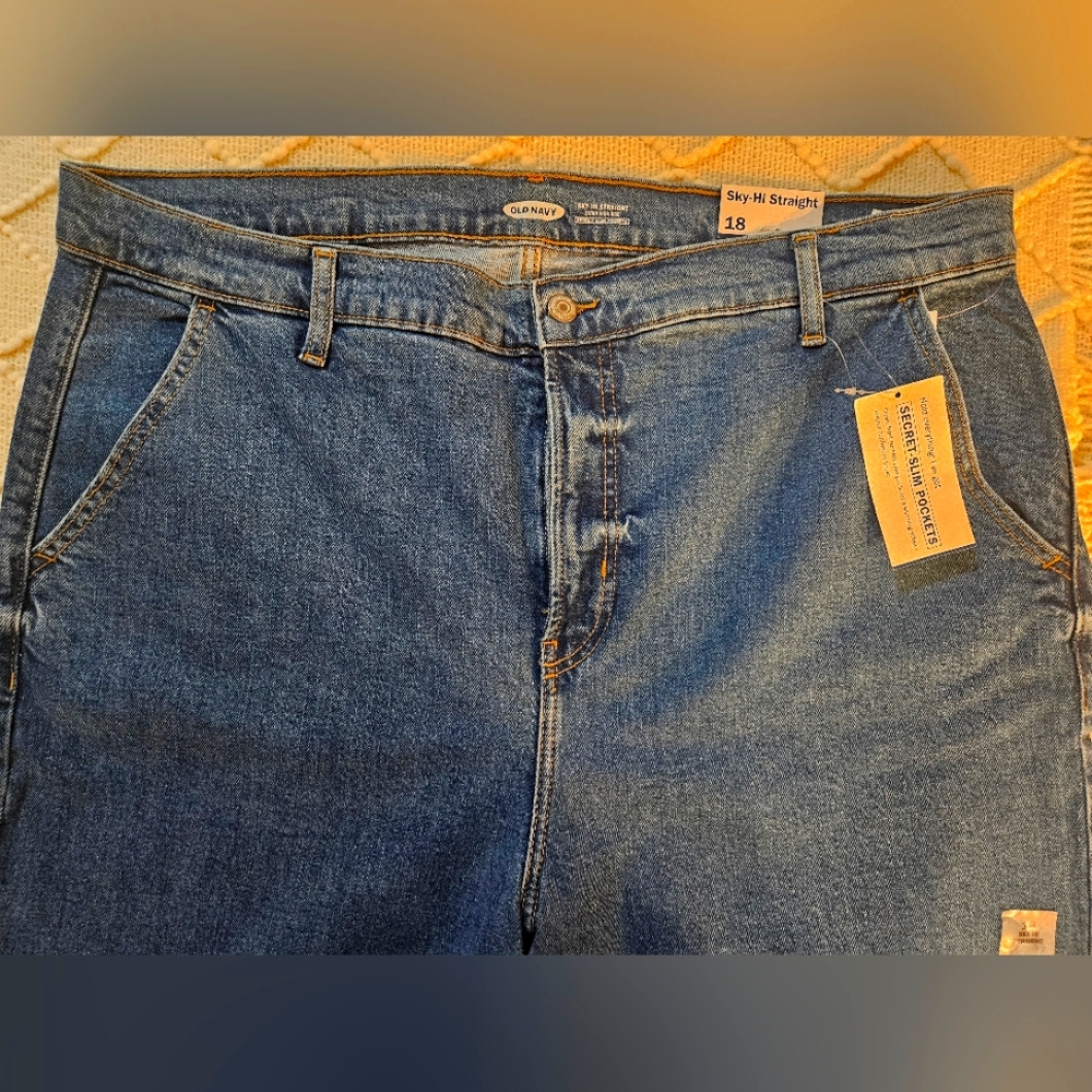 Old Navy Women's High Rise Sky Blue Jeans